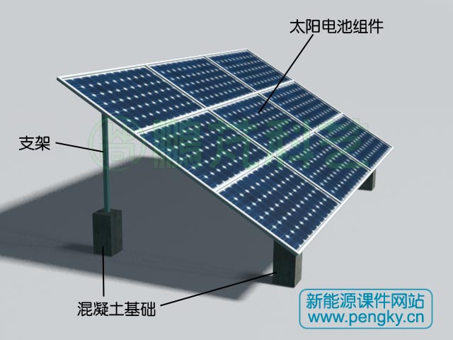 双排立柱固定安装太阳电池组件