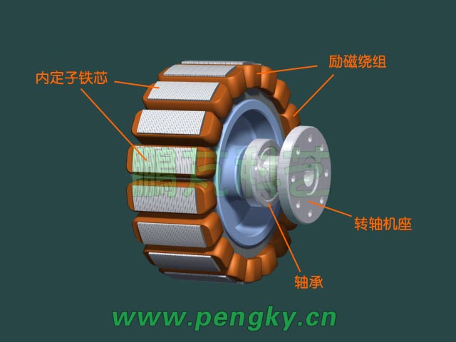 有励磁绕组的凸极内定子