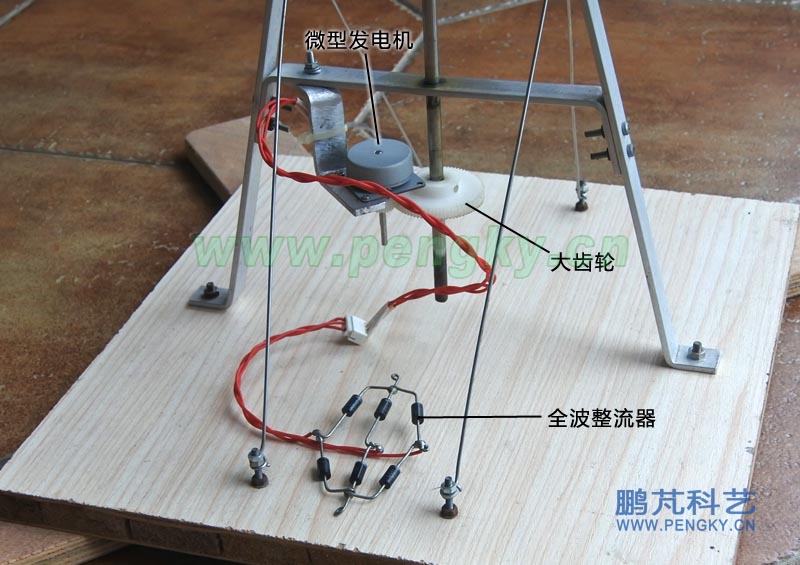 微型发电机与全波整流器-风力机模型制作