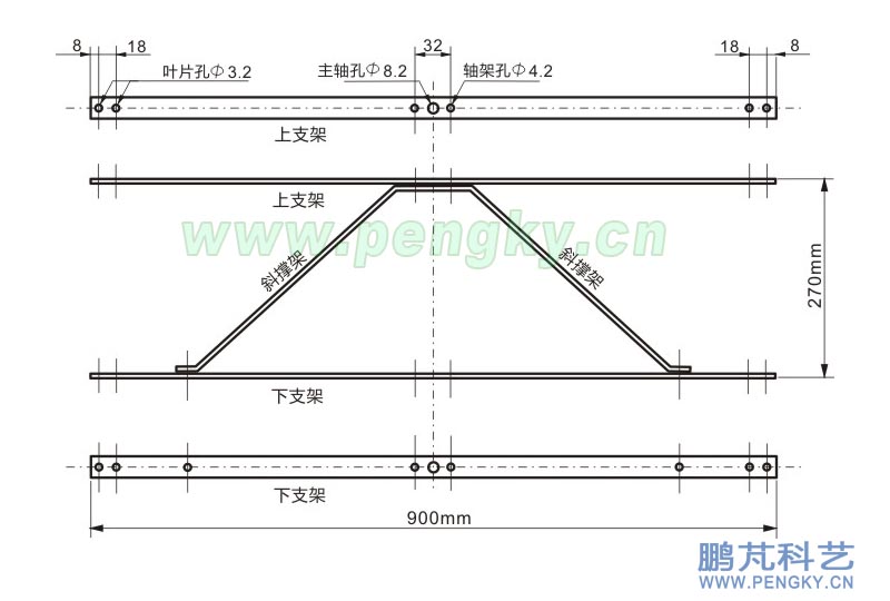 风力机模型制作-风轮支架尺寸图