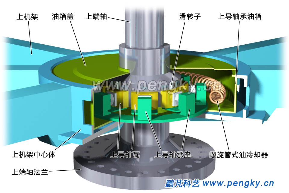 上导轴承立体剖视图