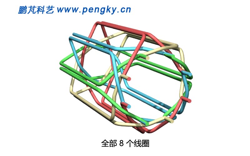 电机模型全部八个转子线圈