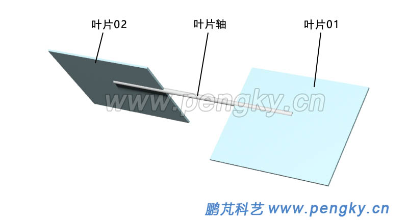 叶片轴水平安装摆转式风力机叶片