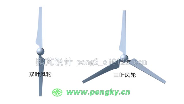 双叶片风轮与三叶片风轮 双叶片风轮与三叶片风轮