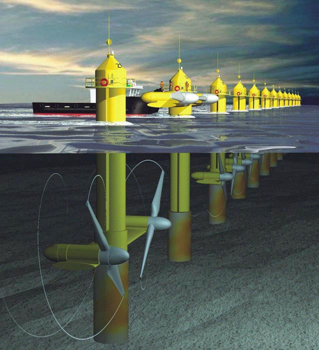 潮流能发电图片-潮汐能海流能发电-鹏芃科艺