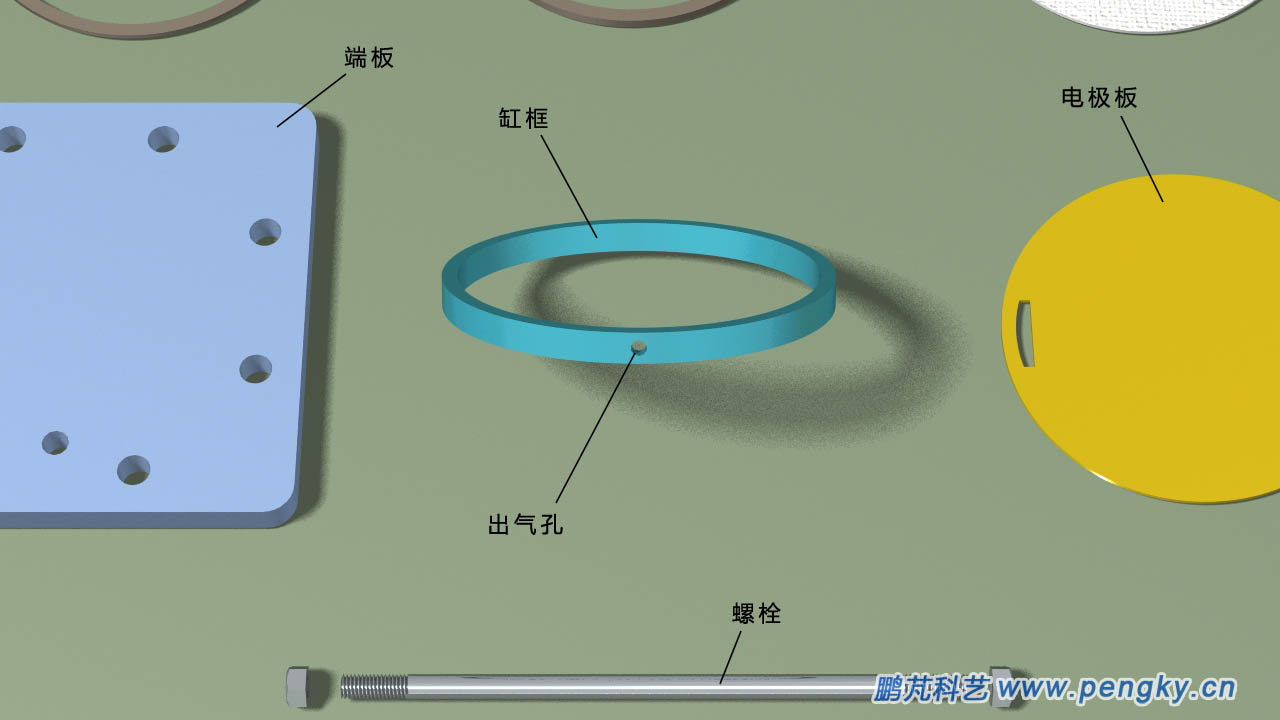 电解水单极电解槽部件-缸框