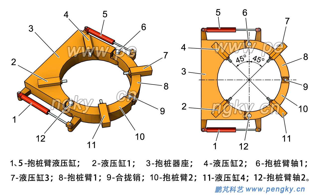 抱桩器结构