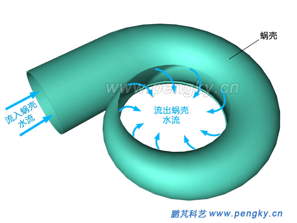 蜗壳的水流向立体图