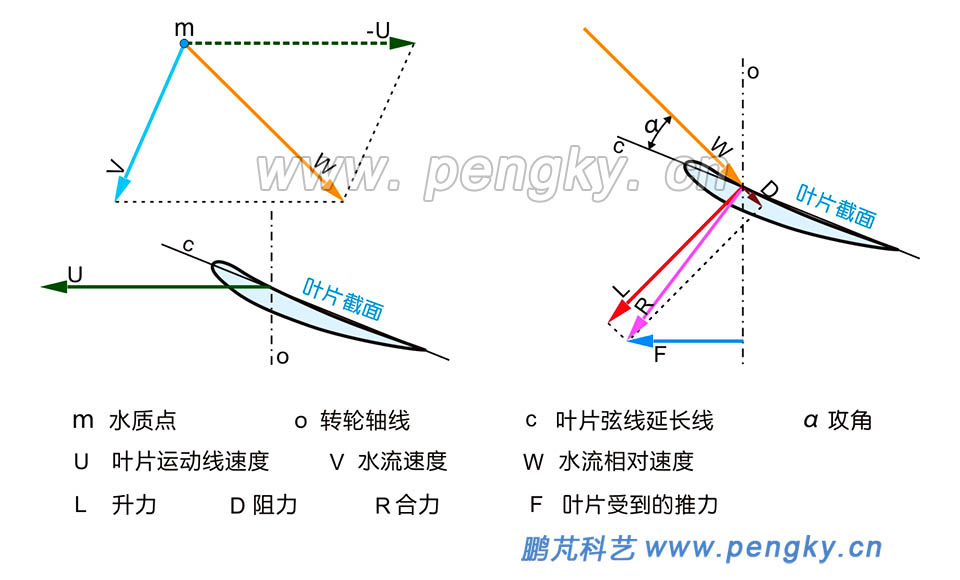 叶片受水流作用力图