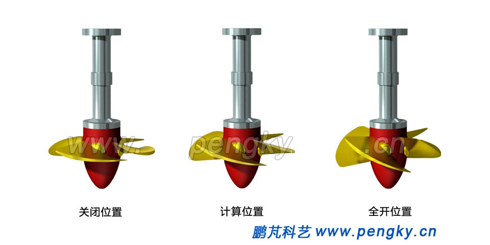 转轮叶片转动角度示意图