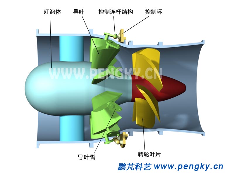 贯流式水轮机的转轮与导叶