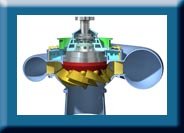 Diagonal flow turbine