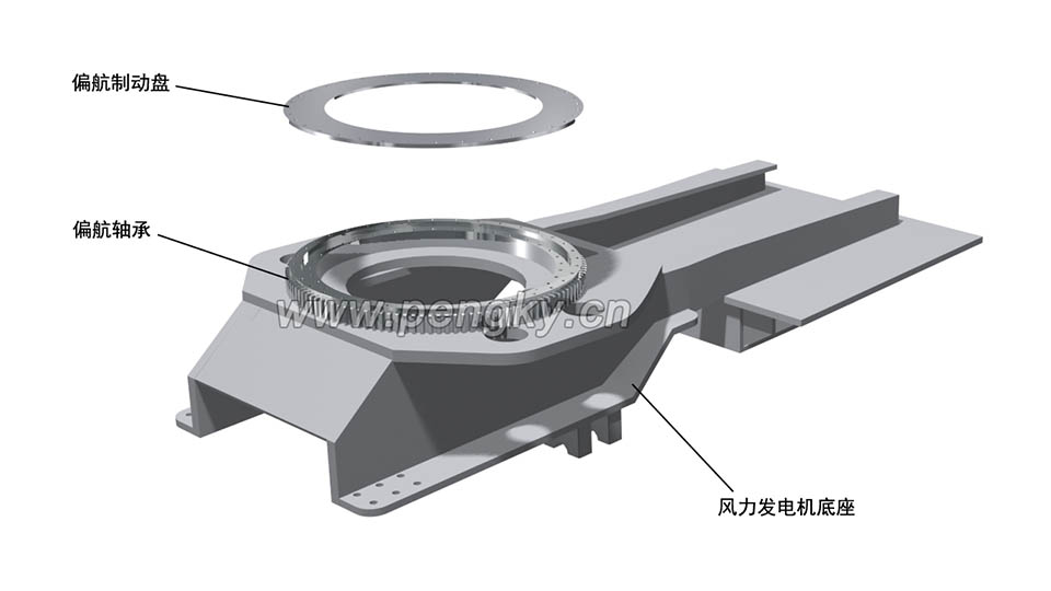 风力发电机底座与偏航制动盘