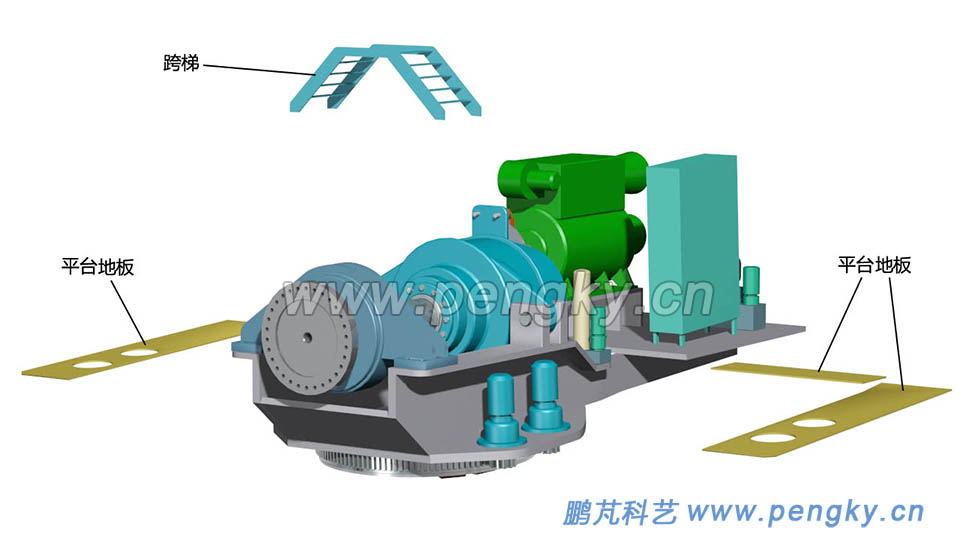 风力机机舱地板与跨梯