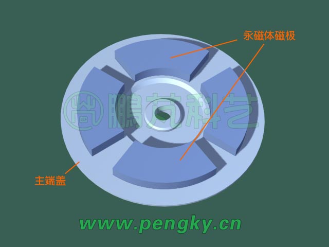 盘式永磁电机02 永磁体磁极盘式定子