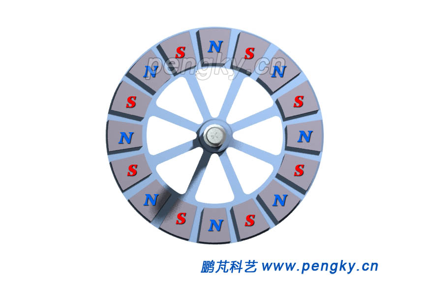 Distribution of Magnetic poles on the disc rotor