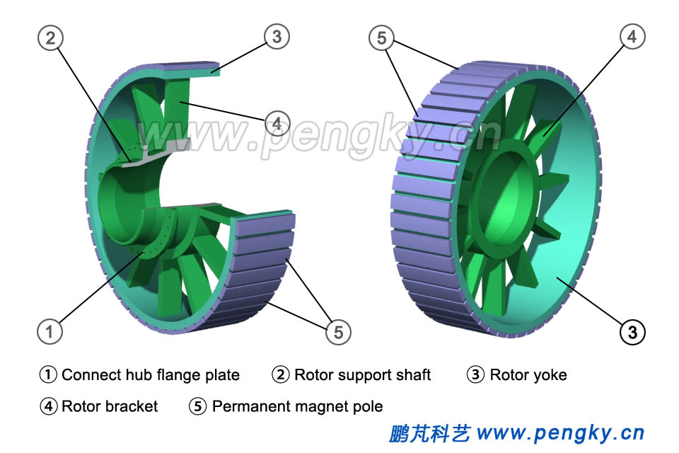 Permanent magnet salient rotor