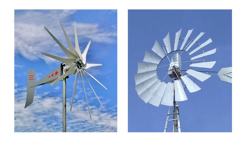 Wind turbine with multi-blade wind rotor