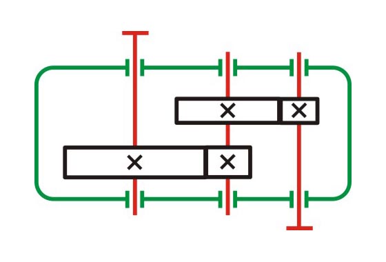 Two-stage cylindrical gear drive